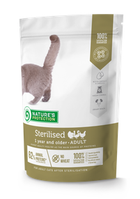 Корм Nature's Protection Sterilised сухой для стерилизованных кошек и кошек 0.4 кг