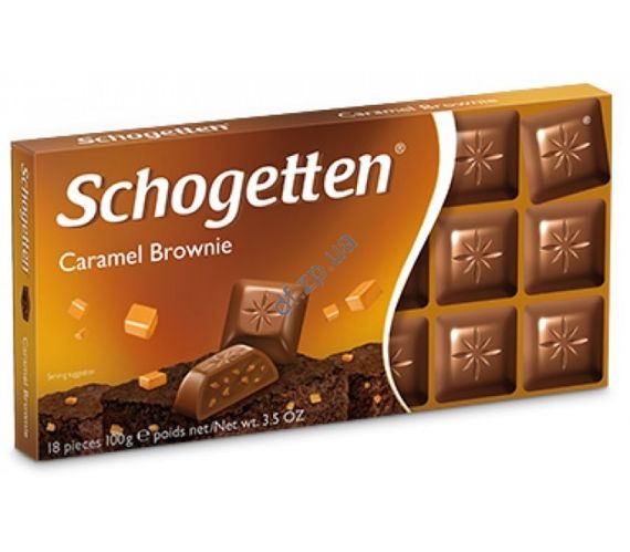Шоколад молочный с карамелью Schogetten Caramel Brownie, 100 г, Германия