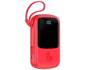 Портативна батарея Power Bank Baseus PPQD-B Q Pow With IP 3A 15W 10000 mAh червоний (ЦУ-00037128_999)