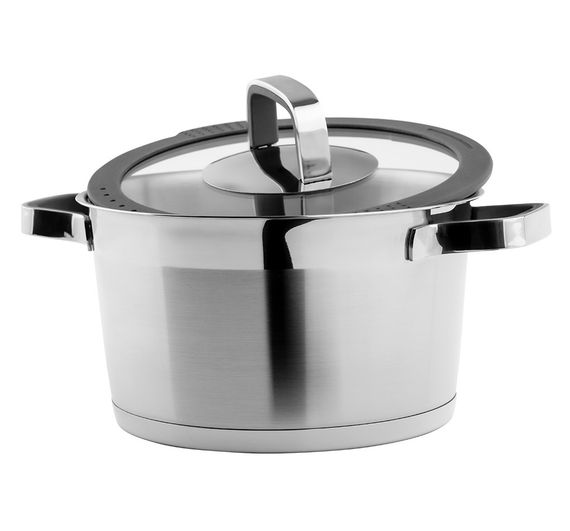 Каструля Vinzer Moderno 50073, 3.2 л, 20 см, з нержавіючої сталі з кришкою, для всіх типів плит | Зображення 1