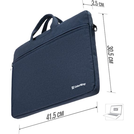 Сумка для ноутбука ColorWay 15.6" Casual Navy (CW-LBC156-NV) | Зображення 4