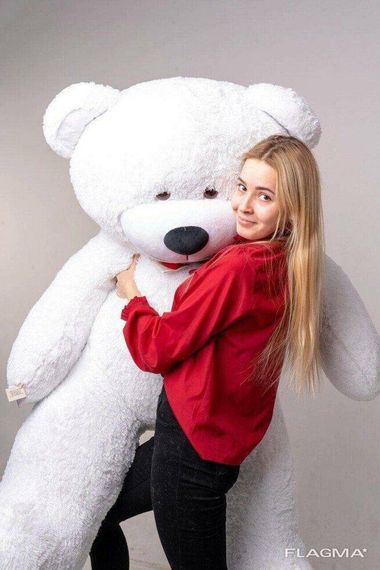 Большой плюшевый мишка Yarokuz Ричард 2 метра Белый | Зображення 2