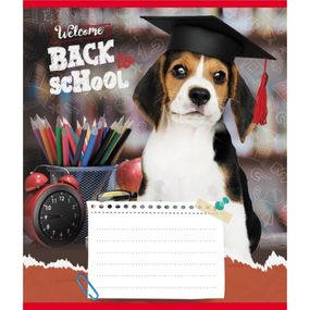 Тетрадь ученическая "Собака студент" 018-540178L-4 в линию, 18 листов