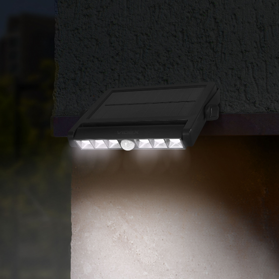 LED Ліхтар вуличний настінний автономний сенсорний IP54 600Lm 5000К VL-WLSO-025-S Videx | Зображення 1