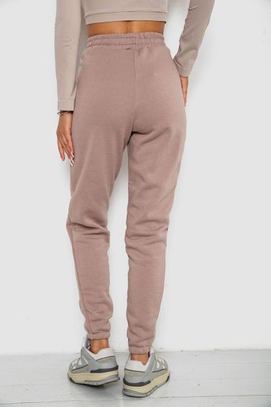 Спортивные штаны женские на флисе, цвет мокко, 238R57013 | Зображення 3