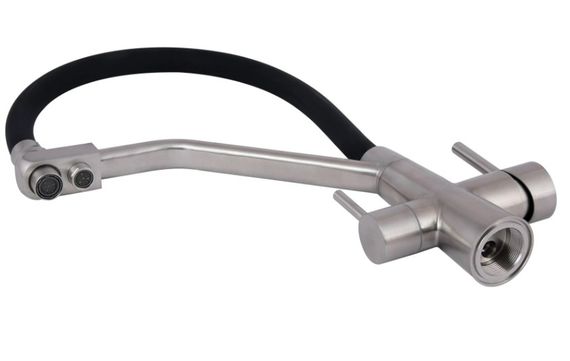 Змішувач для кухні Lidz Aria 020F3 з гнучким виливом з підключенням для питної води LDARI020F3BNK37647 | Зображення 5