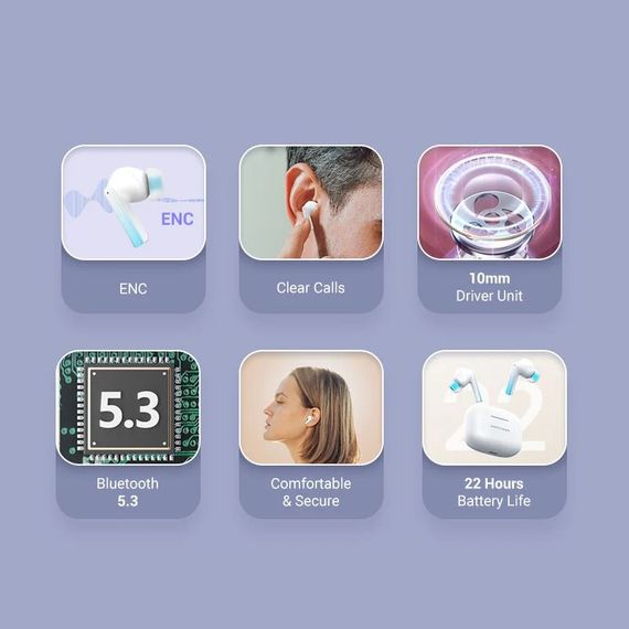 Навушники TWS Vention Elf Earbuds E04 White | Зображення 4