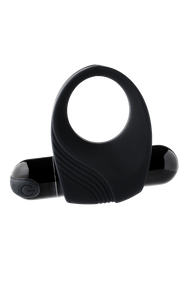 Эрекционное кольцо с вибрацией Dream Toys Ramrod черное, 8 х 3.2 см Sex Aura