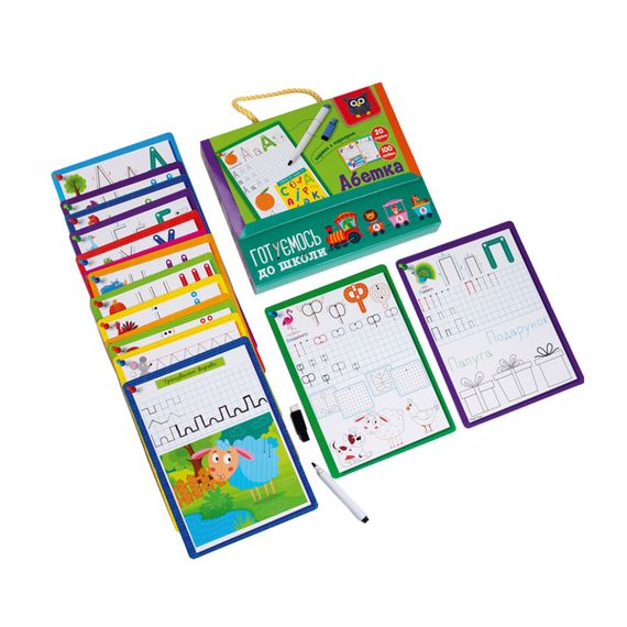 Картки з маркером "Готуємось до школи: Абетка" VT5010-21 Укр | Зображення 1