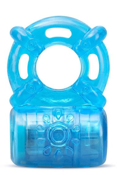 Кільце ерекційне з вібрацією STAY HARD 5 FUNCTION COCK RING BLUE Sex Aura | Зображення 1