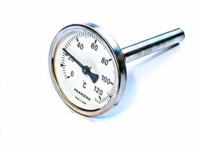 Термометр D 63мм/120°С биметаллический трубчатый с гильзой погружной L-110мм 1/2" PAKKENS Турция