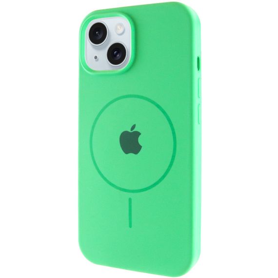 Чехол Silicone Case Full Protective (AA) with MagSafe для Apple iPhone 15 Plus (6.7") Зеленый / Spearmint