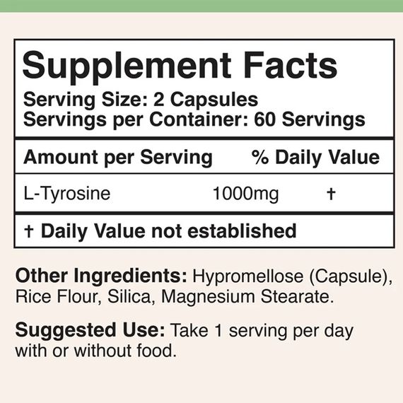 Тирозин Double Wood L-Tyrosine 500 mg 120 Caps | Зображення 1