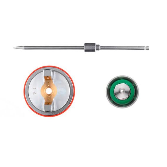 Комплект форсунки 1.4 мм для фарбопультів HVLP II PT-0100, РТ-0105, РТ-0105D (дюза, повітряна головка, голка)1 | Зображення 1