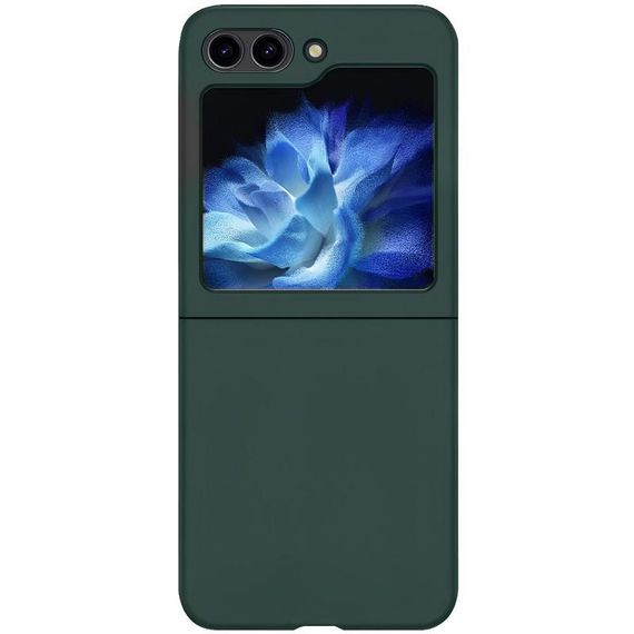 Чохол Foldables Silicone Cover Lakshmi (AAA) для Samsung Galaxy Z Flip5 Білий / White Зелений / Cyprus Green