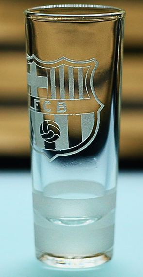 Скляна чарка 60мл Barcelona з гравіюванням подарунок для фаната стопка ФК Барселона футбольна стопка | Зображення 2