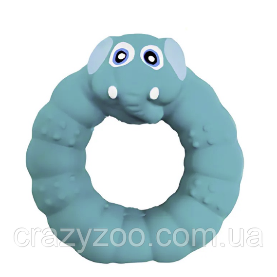 Игрушка для собак Croci Animals голубой слон с пищалкой 9 см C6198589