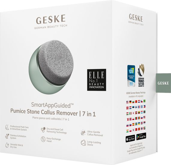 Набор для ухода за стопами GESKE Pumice Stone Callus Remover 7в1 starlight, Зеленый | Зображення 6