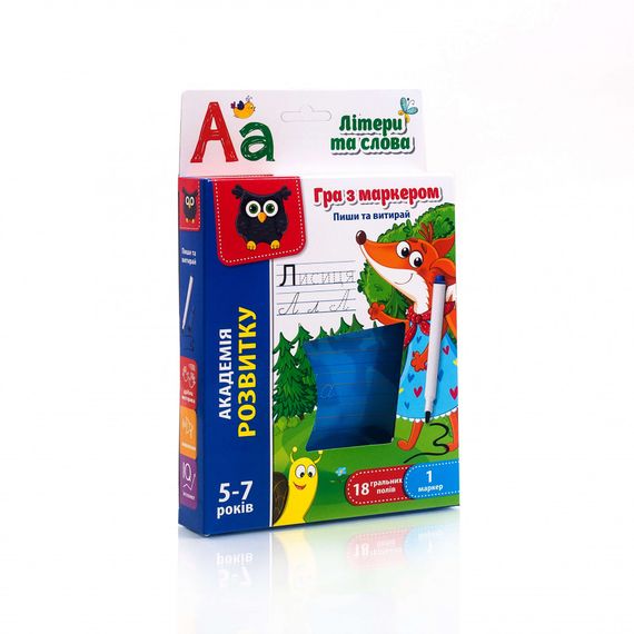 Детская игра с маркером Пиши и вытирай VT5010 на укр. языке "Буквы и слова" VT5010-13 (укр)