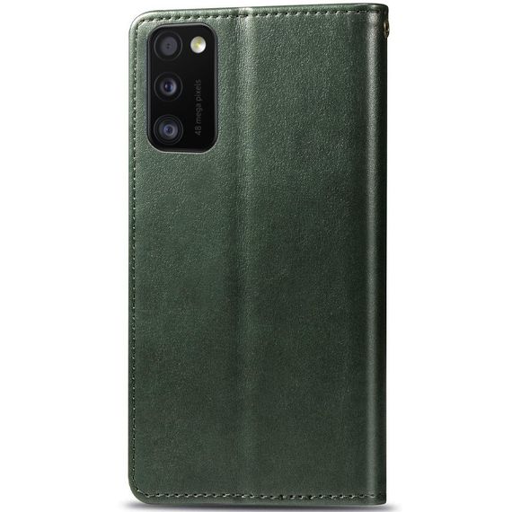 Шкіряний чохол-книжка GETMAN Gallant (PU) для Samsung Galaxy A41 Штучна шкіра, Слот для візитки, Зелений | Зображення 2