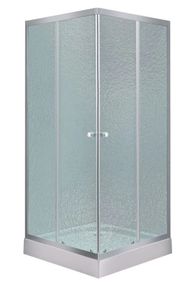 Набір Lidz Душова кабіна Wawel SC80x80.SAT.LOW.FR, квадратна, скло Frost 4 мм + Душовий піддон Kapielka ST80x80x14