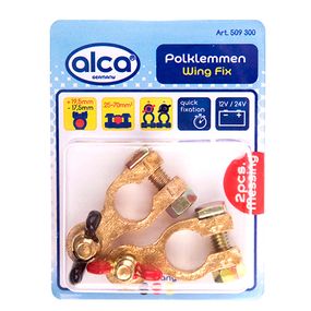 Клеми АКБ  кольорові "Wing Fix" 2шт Alca