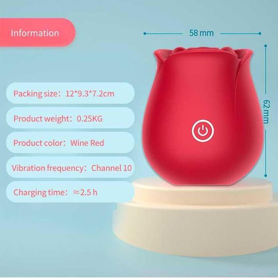 Кліторальний вакуумний вібратор Red Rose. Вуманайзер