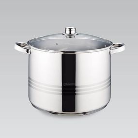 Каструля Maestro MR-3517-18, 18 л, 32 см, з нержавіючої сталі з кришкою, для всіх типів плит