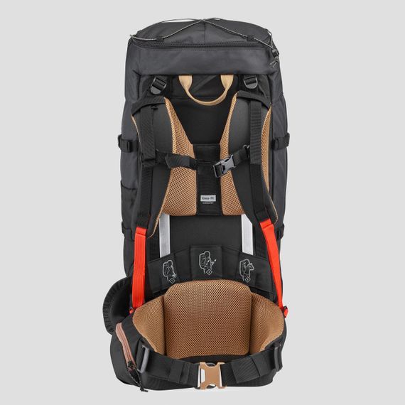 Рюкзак чоловічий TREK 100 EASYFIT для трекінгу 50 л чорний | Зображення 2
