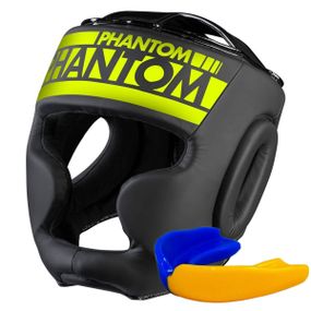 Шолом боксерський  Фантом APEX Full Face Neon One Size Black/Yellow (капа в подарунок)