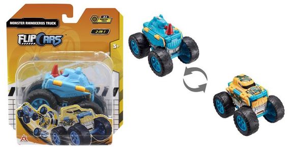Машинка-трансформер Flip Cars 2 в 1 Монстр-трак Носорог (EU463875A-03)