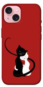 Чохол з картинкою Закохані коти для Apple iPhone 15 (6.1")