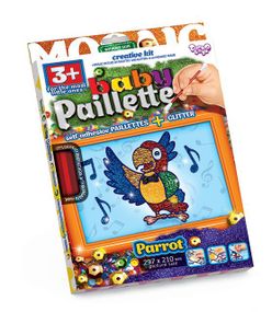 Картина-мозаїка з паєток "Baby Paillette: Папуга" PG-01-05 Danko Toys (4820150918507)