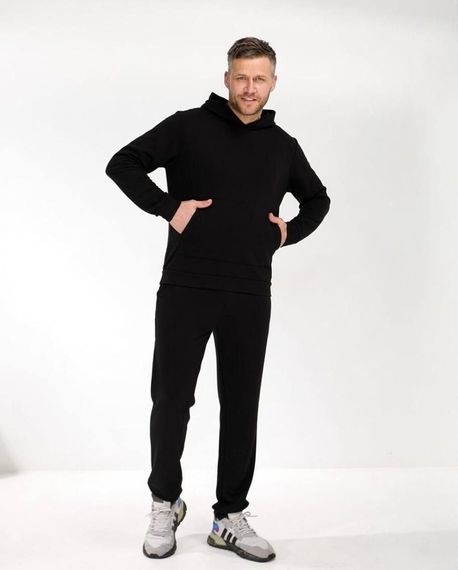 Мужской спортивный костюм SOLINNA Mod 105, комплект худые + брюки,  46–60 Черный, 54–56 | Зображення 2