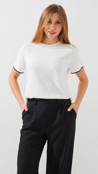 Футболка трикотажна однотонна жіноча GENUA G01137-0003 L Білий shop (2000999387036)