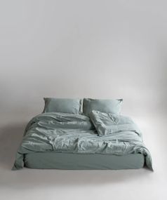 Постельное белье Limasso Stonewashed Ranforce 200 х 220 см Natural Green