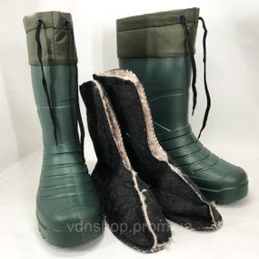 Водонепроникні теплі гумові чоботи 42р, Гумові чоботи спеціальні Утеплені черевики для роботи BY-87
