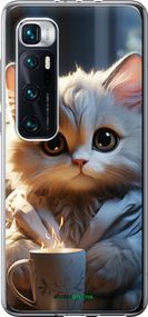 Чохол на Xiaomi Mi 10 Ultra Білий кіт "5646t-2064-2448"