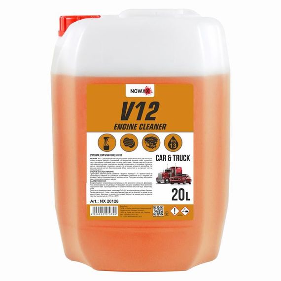 NOWAX Очисник поверхні двигуна 20L NOWAX V12 Engine Cleaner концентрат 1:10 NX20128
