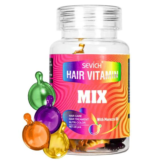 Капсули для відновлення волосся, мікс 30 шт, Sevich / Олія в капсулах для лікування та блиску волосся