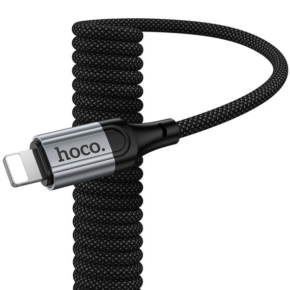 Дата кабель Hoco X121 Nuevo USB to Lightning 2.4A (1.5m) Black | Зображення 3