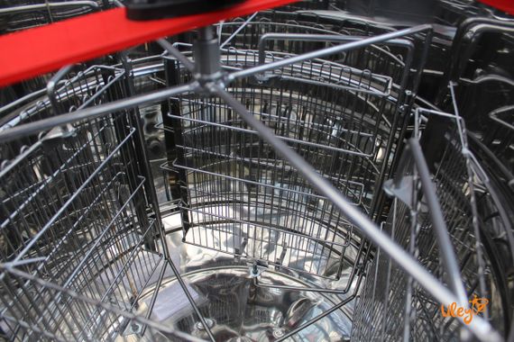 Нержавіюча медогонка з поворотом касет 4-х рамкову, касета зварна (пофарбована порошковою фарбою). З ПОДСТА | Зображення 2