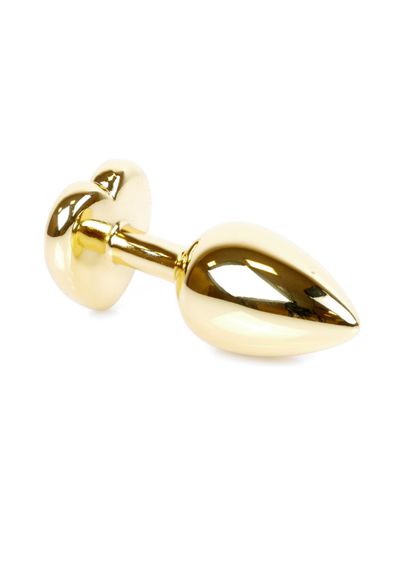 Анальна пробка - Jewellery Gold Heart Plug Red | Зображення 1