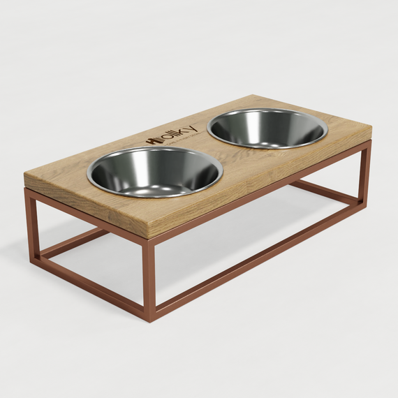 Миски на подставке для средних собак и больших котов Hollky Base M (2 × 0,95 л) BM-422110-GLNT | Зображення 3