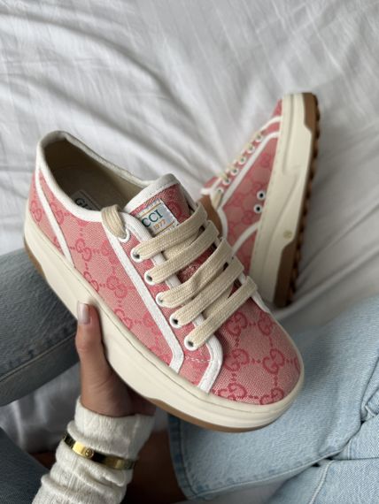 Кросівки жіночі рожеві New Gu4i  весна / осінь 2462 | Зображення 8