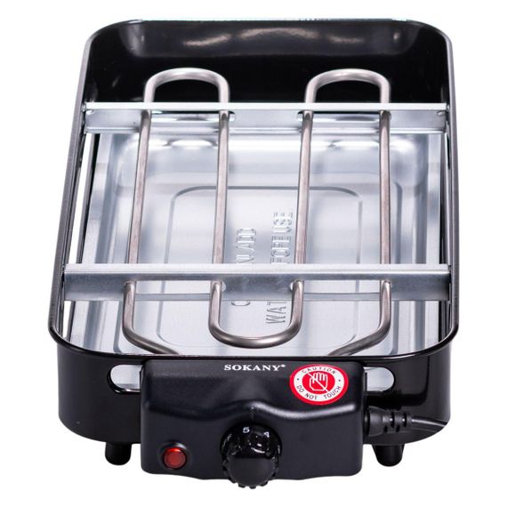 Електричний гриль  настільний чорний 1500 Вт Sokany SK-6112 | Зображення 5