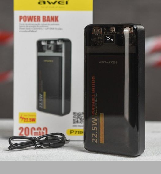 Power Bank AWEI P78K 20000mAh 22.5W (47193-P78K_905)