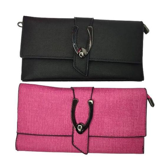 Гаманець жіночий з металевою вставкою Чорний