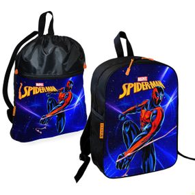 Школьный рюкзак детский Человек-паук + Сумка для обуви спортивной формы рюкзак-мешок мальчику (01891)