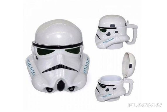 Чашка Кружка Бокал Пластиковая Star Wars 3D Plastic Штурмовик (Белая) | Зображення 1